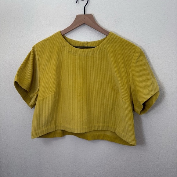 Arthur Apparel Tops - Arthur Apparel Corduroy Crop Short Sleeve Tee Size 12